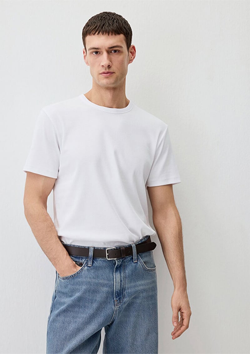 M0612593-620 Erkek Beyaz Kısa Kol T-shirt