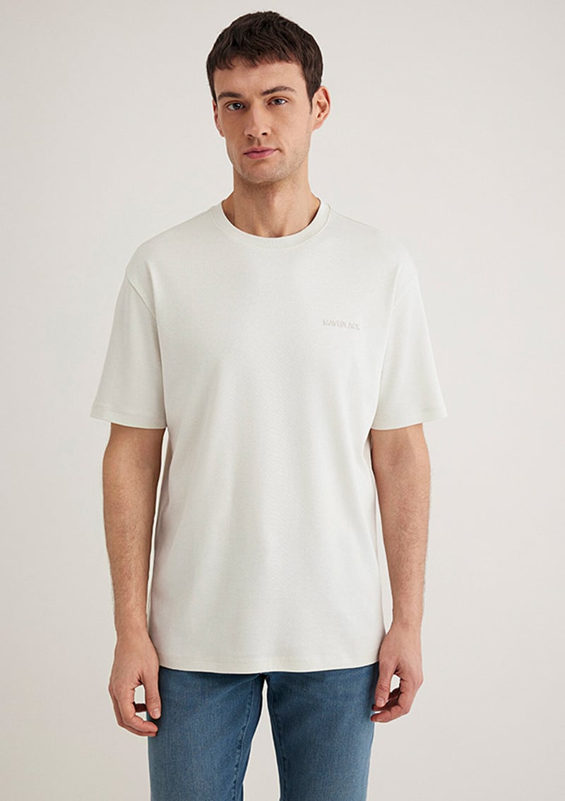 M0612645-70142 Erkek Gri Kısa Kol T-shirt