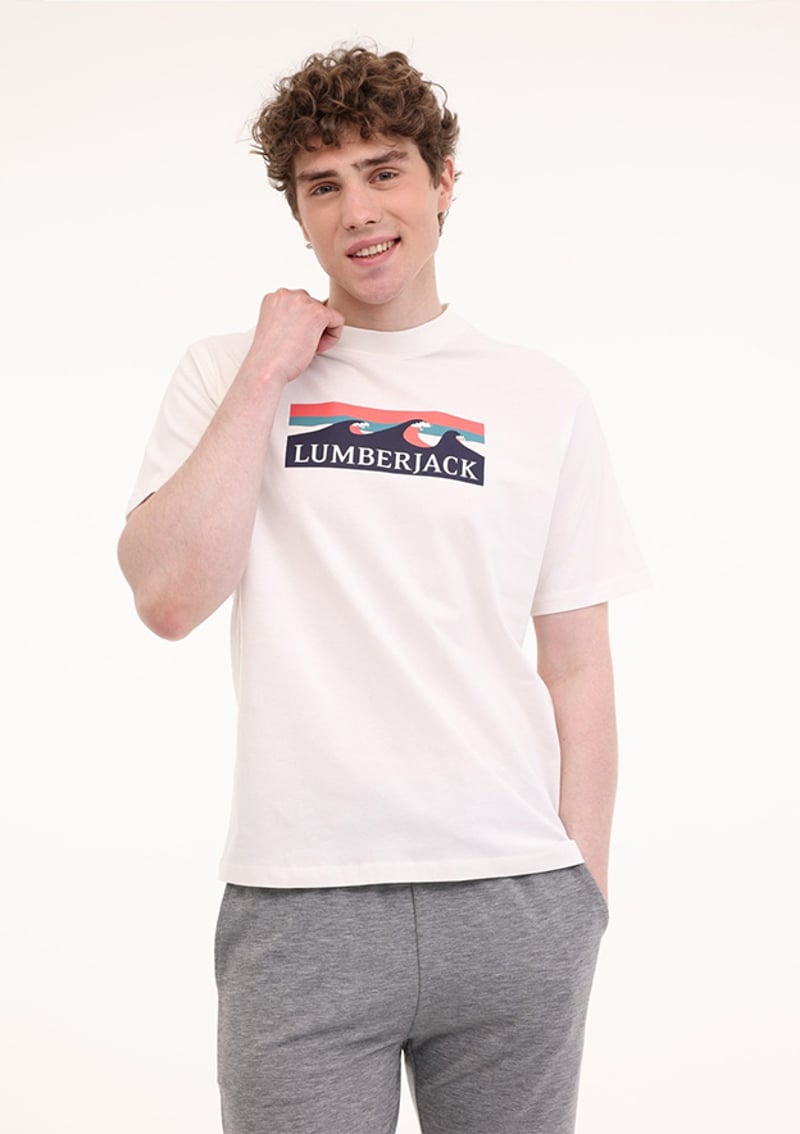 A10194057408010 Erkek Beyaz Kısa Kol T-shirt