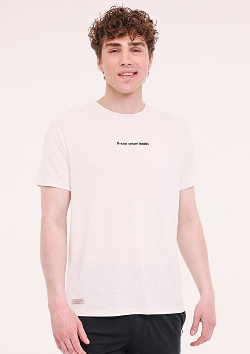 A10200695108010 Erkek Beyaz Kısa Kol T-shirt