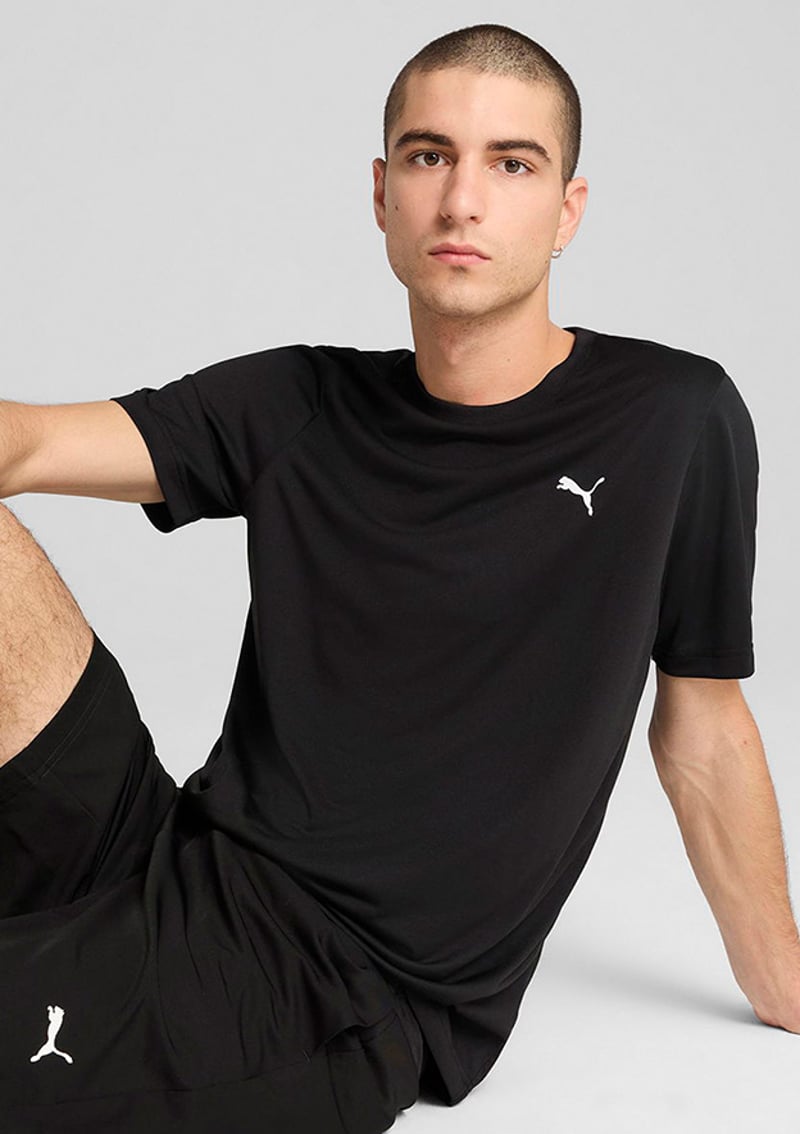 68254201 Erkek Siyah Baskılı T-shirt