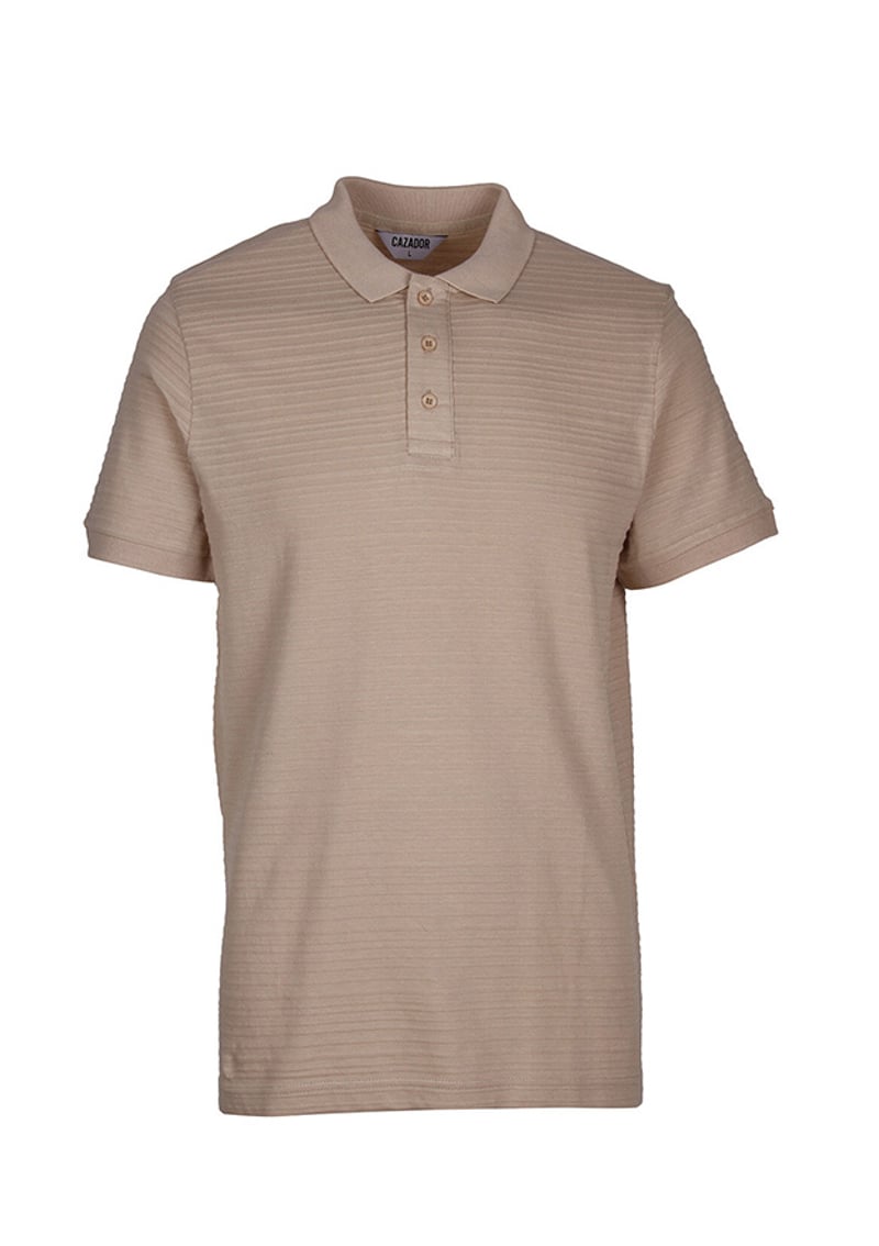 25Yceeo04221 Erkek Bej Polo Yaka T-shirt