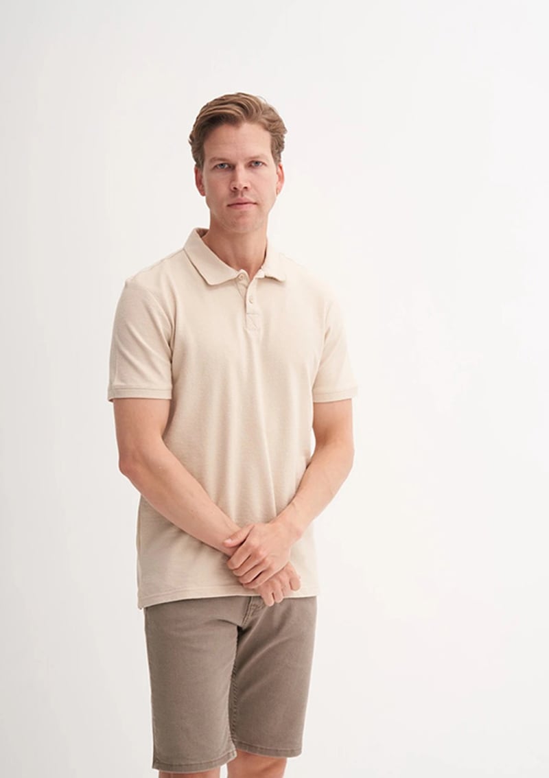25Yceeo04126 Erkek Bej Polo Yaka T-shirt