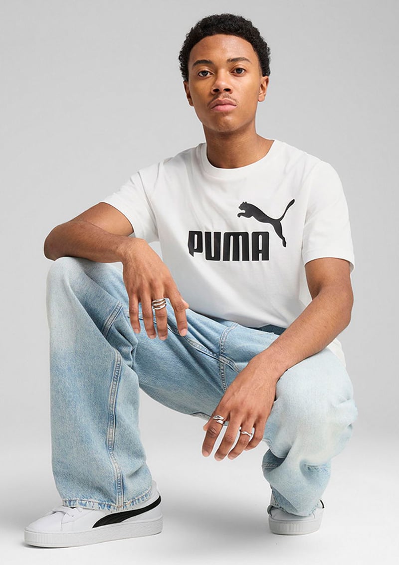 68253202 Erkek Beyaz Baskılı T-shirt