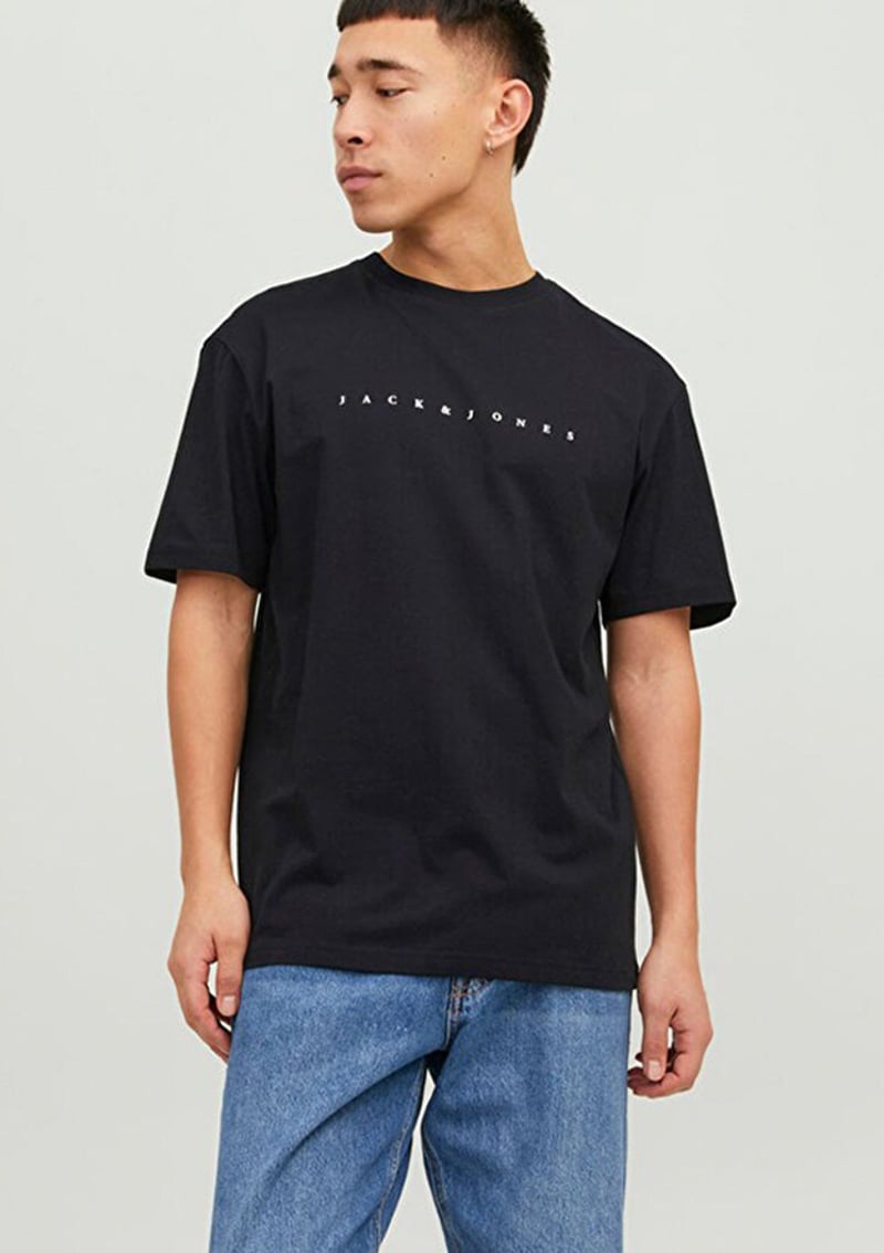 12234746 Erkek Siyah Bisiklet Yaka T-shirt