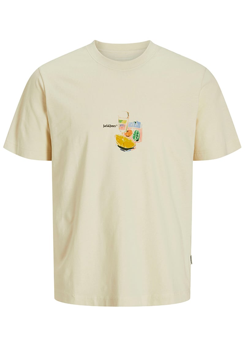 12273162 Erkek Beyaz Bisiklet Yaka T-shirt