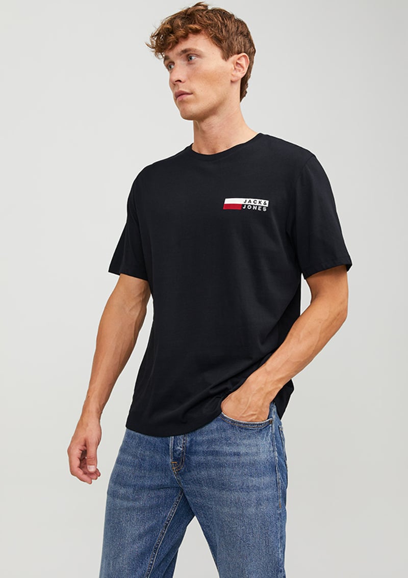 12233999 Erkek Siyah Bisiklet Yaka T-shirt