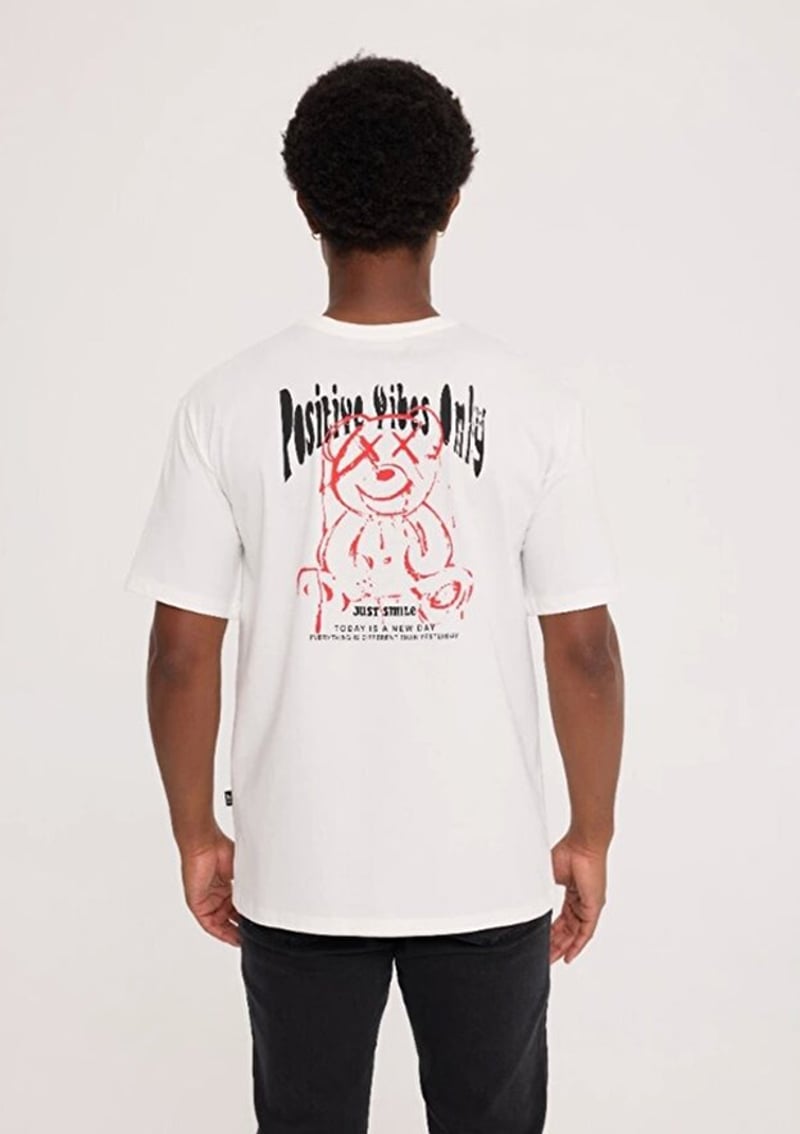 Tc9025 Erkek Beyaz Basic T-shirt