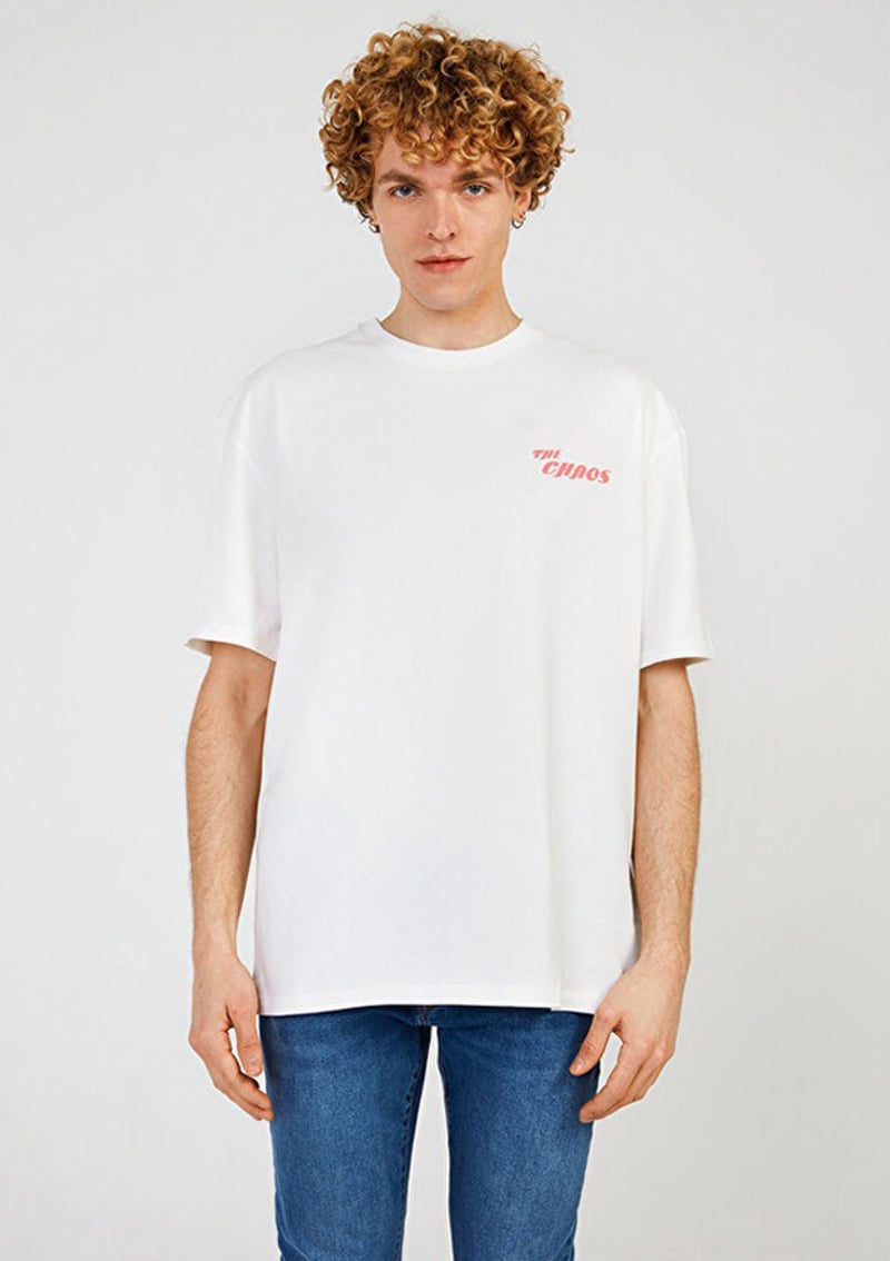 Tc9018 Erkek Beyaz T-shirt