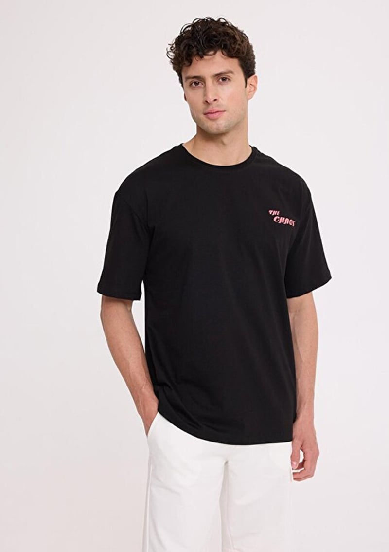 Tc9018 Erkek Siyah T-shirt