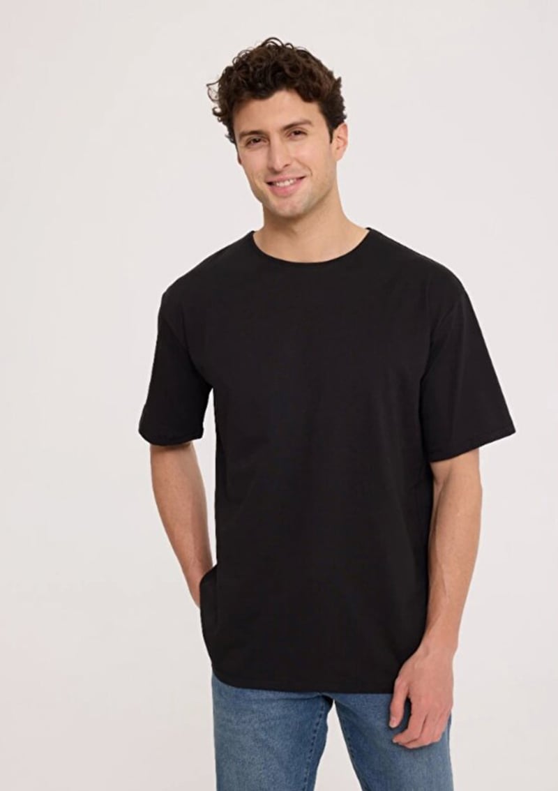Tc9010 Erkek Siyah T-shirt