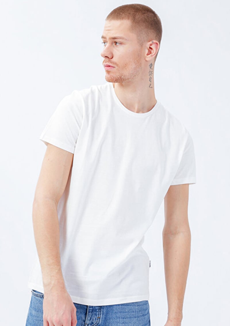Tc4603 Erkek Beyaz Basic T-shirt