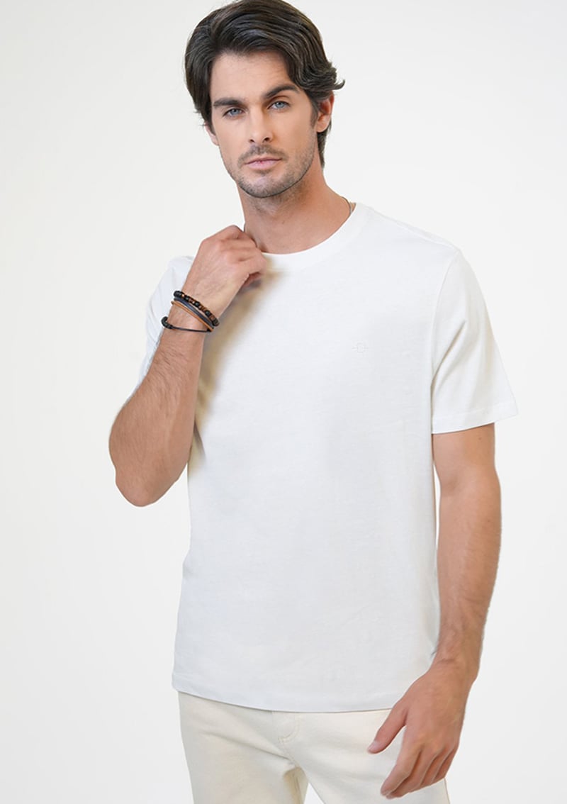 B33S10040 Erkek Gri Bisiklet Yaka T-shirt