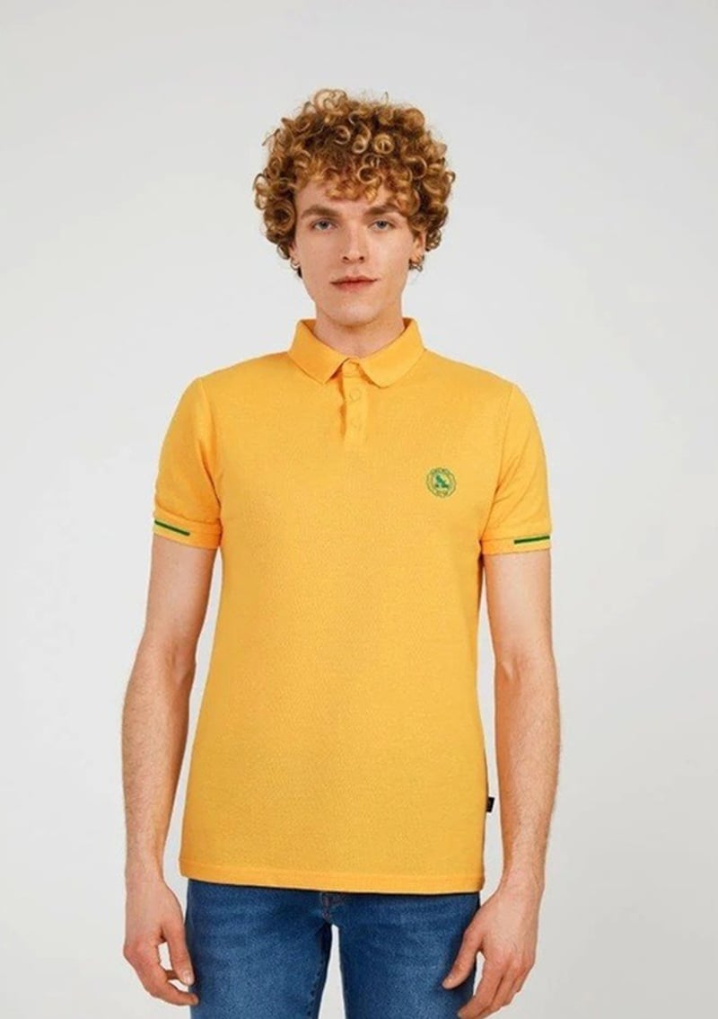 Tc4615 Erkek Sarı Polo Yaka T-shirt