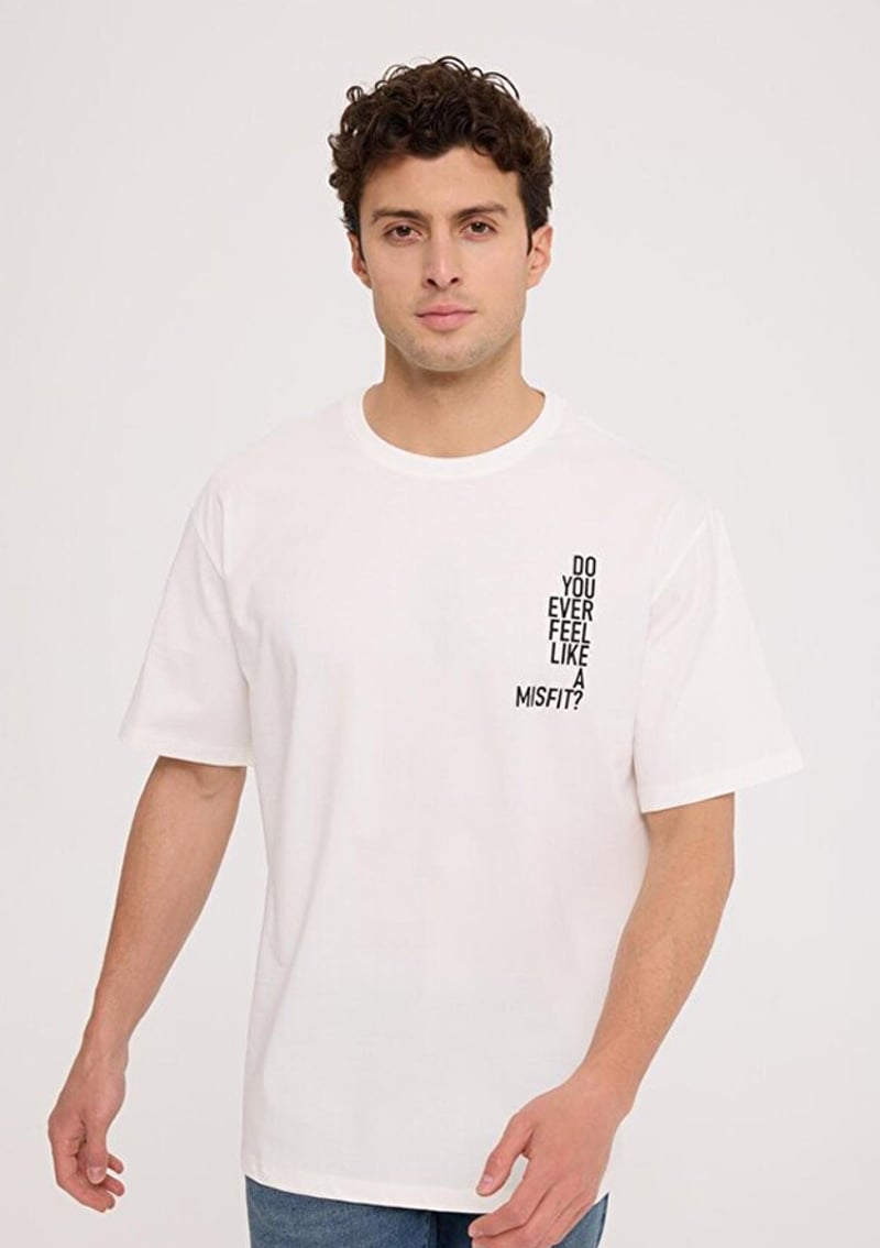 Tc9020 Erkek Beyaz T-shirt