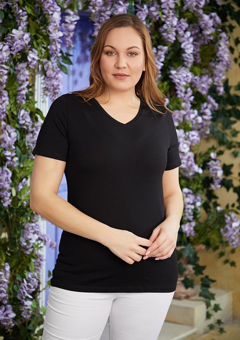 O4053 Kadın Siyah Kısa Kol T-shirt