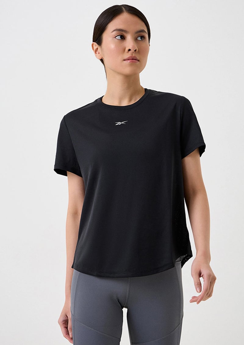 100034918 Kadın Siyah Kısa Kol T-shirt