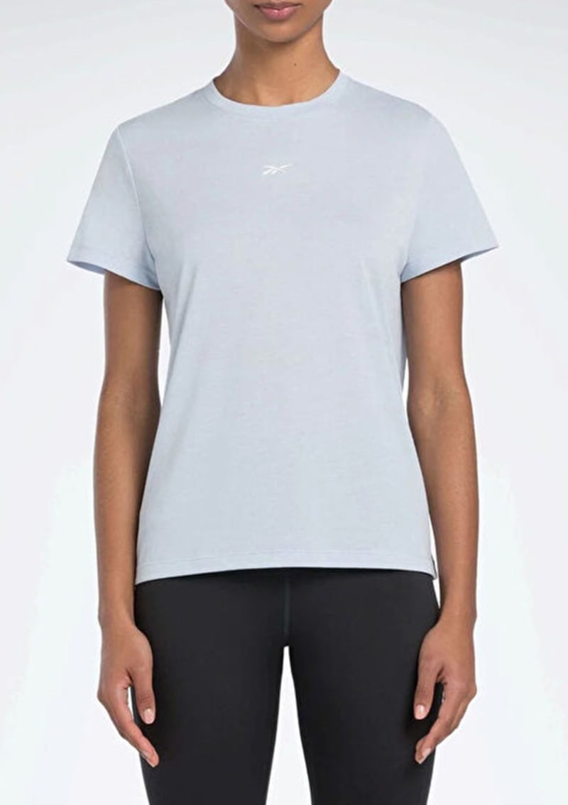 100076283 Kadın Mavi Kısa Kol T-shirt