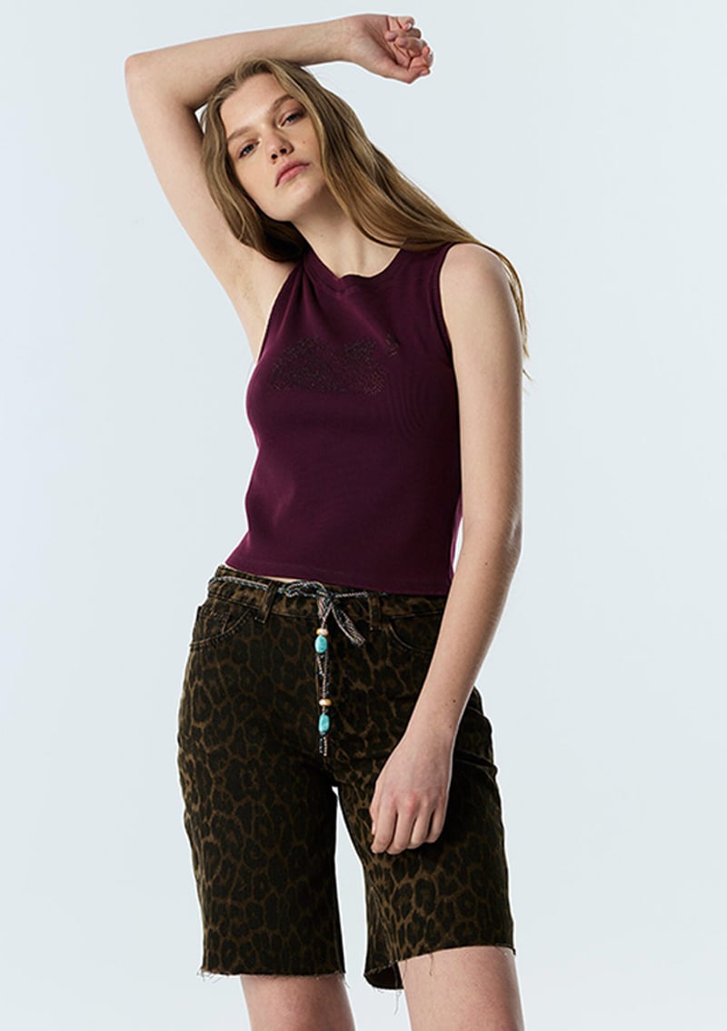 Ts1260070140 Kadın Mor Basic T-shirt