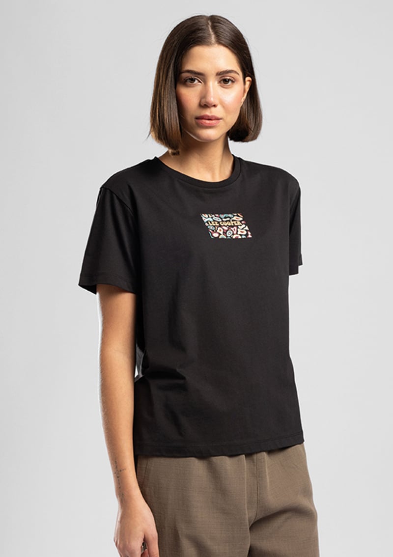 262 Lcf 242014 Kadın Siyah O Yaka T-shirt