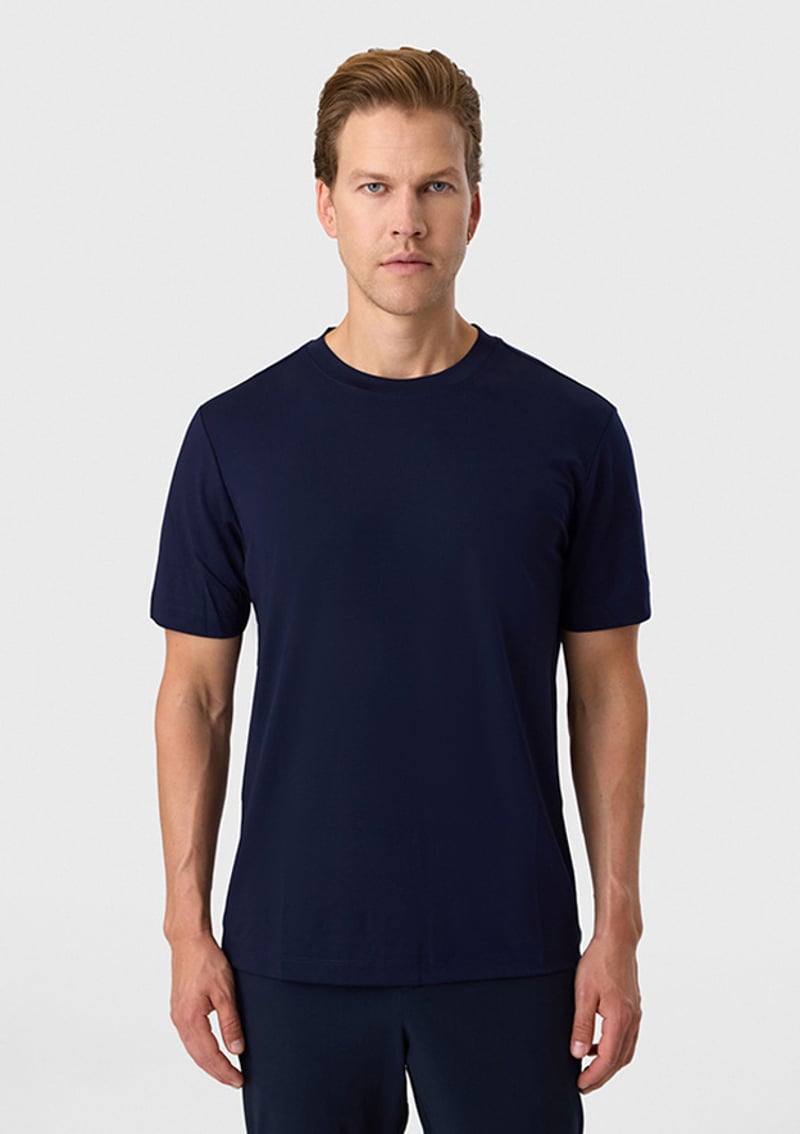Bts1007300000 Erkek Lacivert Bisiklet Yaka T-shirt