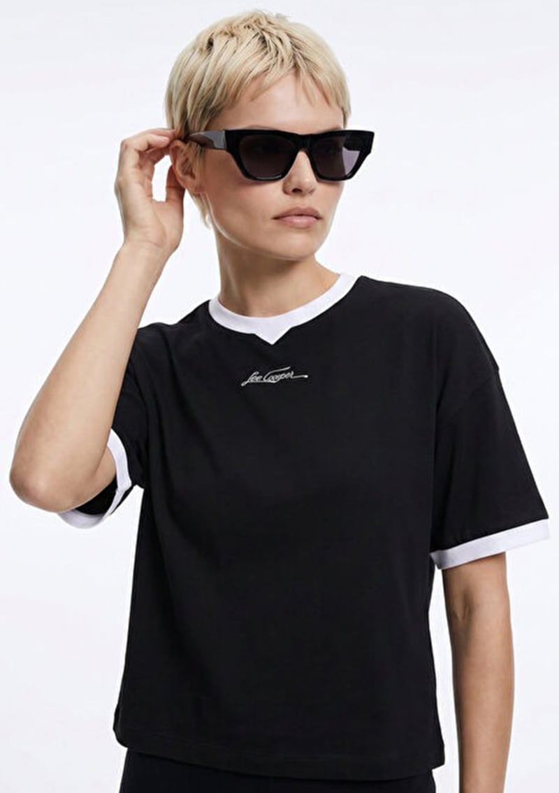262 Lcf 242010 Kadın Siyah O Yaka T-shirt