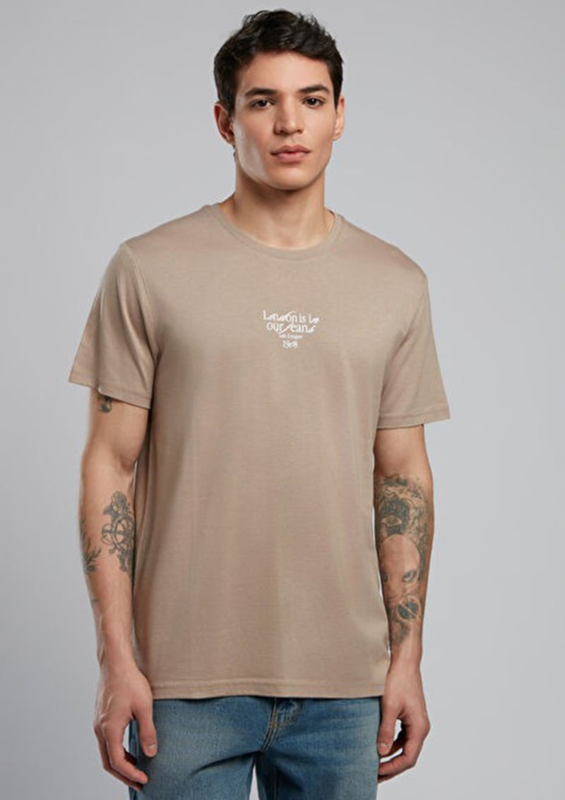 252 Lcm 242021 Erkek Bej O Yaka T-shirt