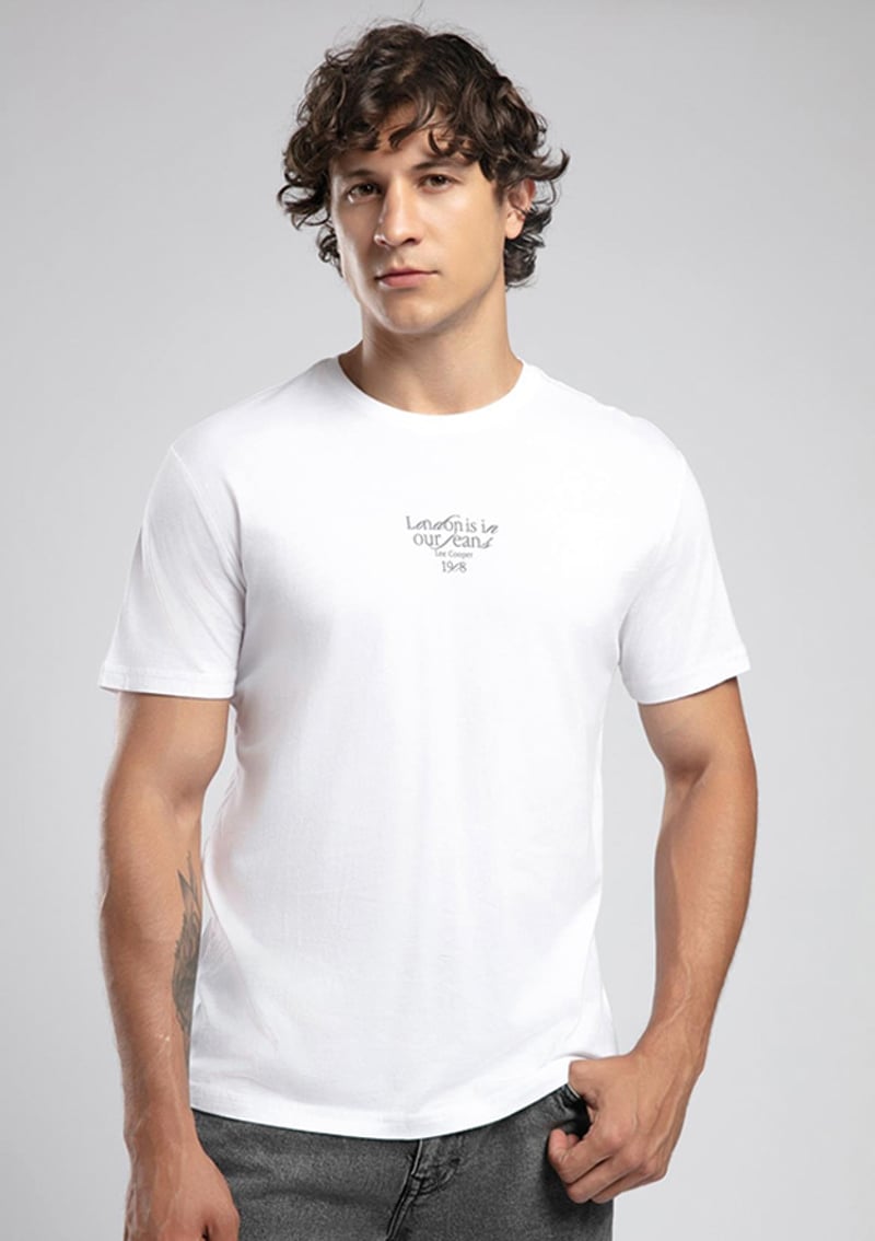 252 Lcm 242021 Erkek Beyaz O Yaka T-shirt