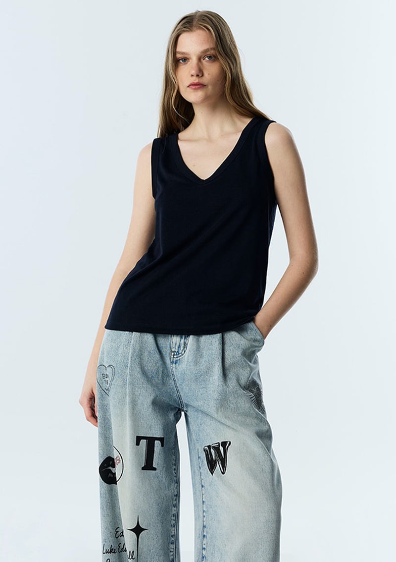 Ts1260070137 Kadın Lacivert Basic T-shirt