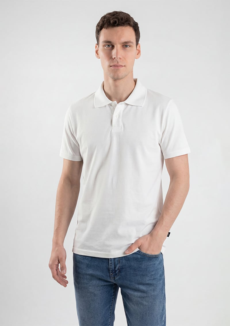 Tc4629 Erkek Beyaz Basic T-shirt