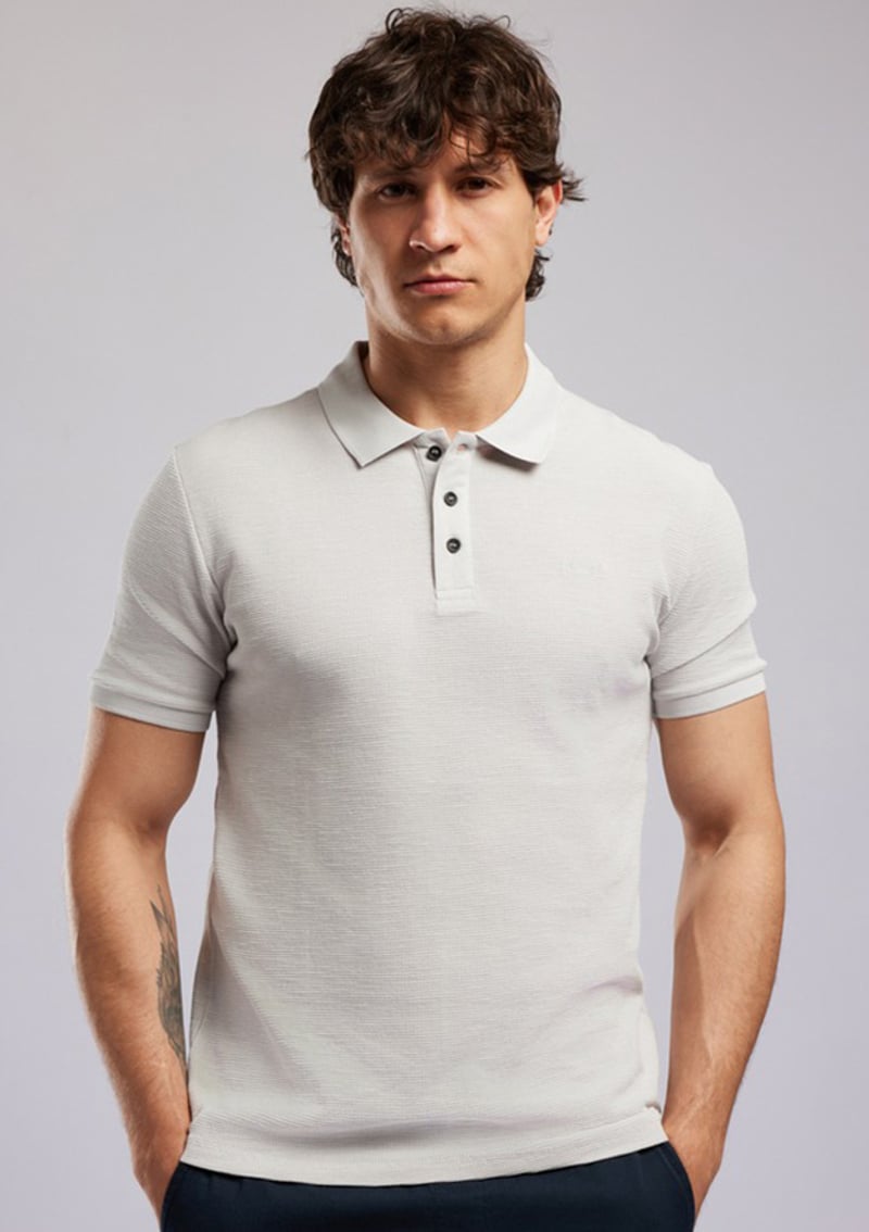 262 Lcm 242040 Erkek Bej Polo Yaka T-shirt