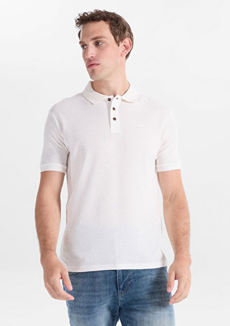 262 Lcm 242040 Erkek Beyaz Polo Yaka T-shirt