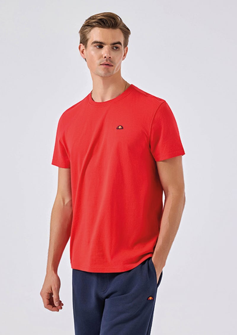 6Sm5069 Erkek Kırmızı Bisiklet Yaka T-shirt