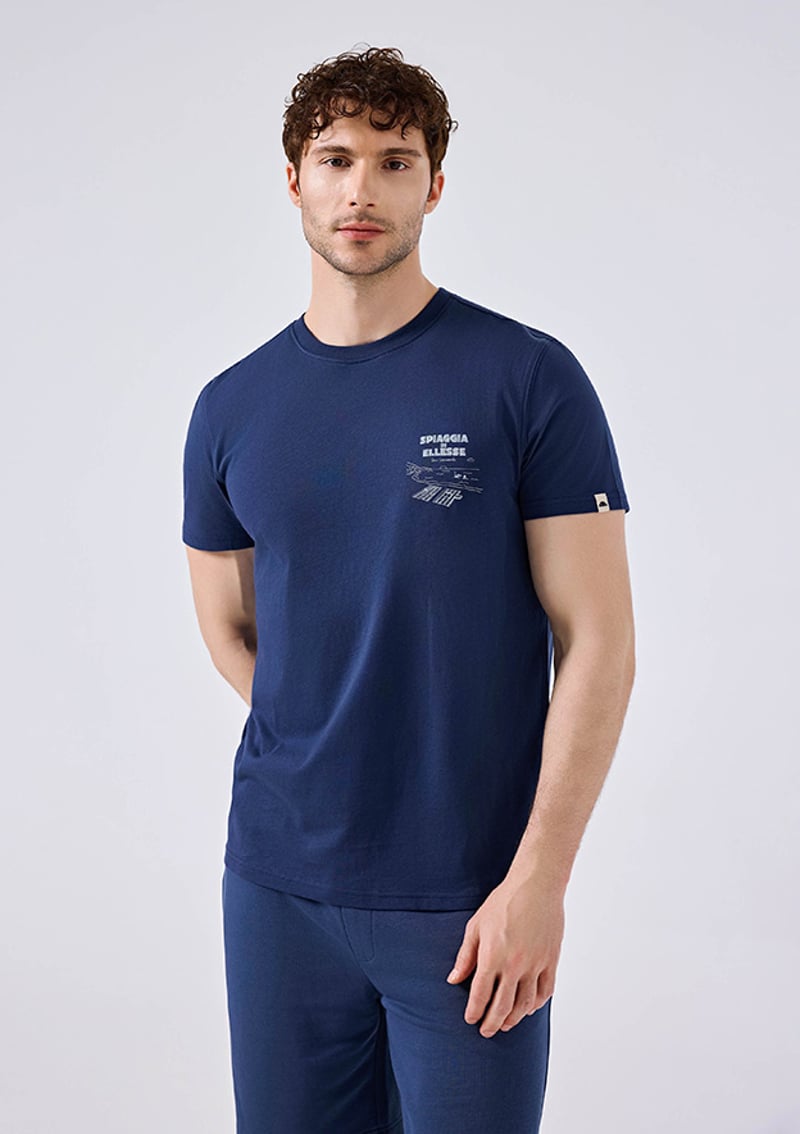 6Sm5065 Erkek Çok Renkli Baskılı T-shirt