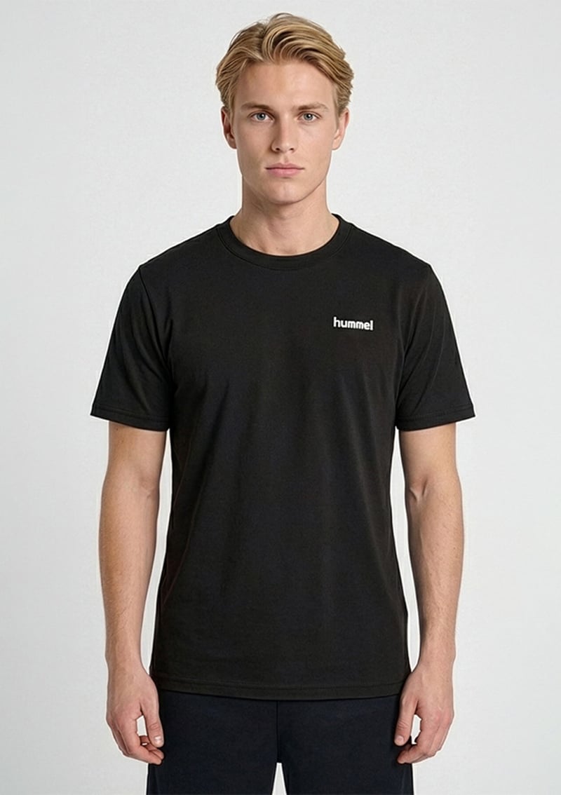 912365-2001 Erkek Siyah Baskılı T-shirt
