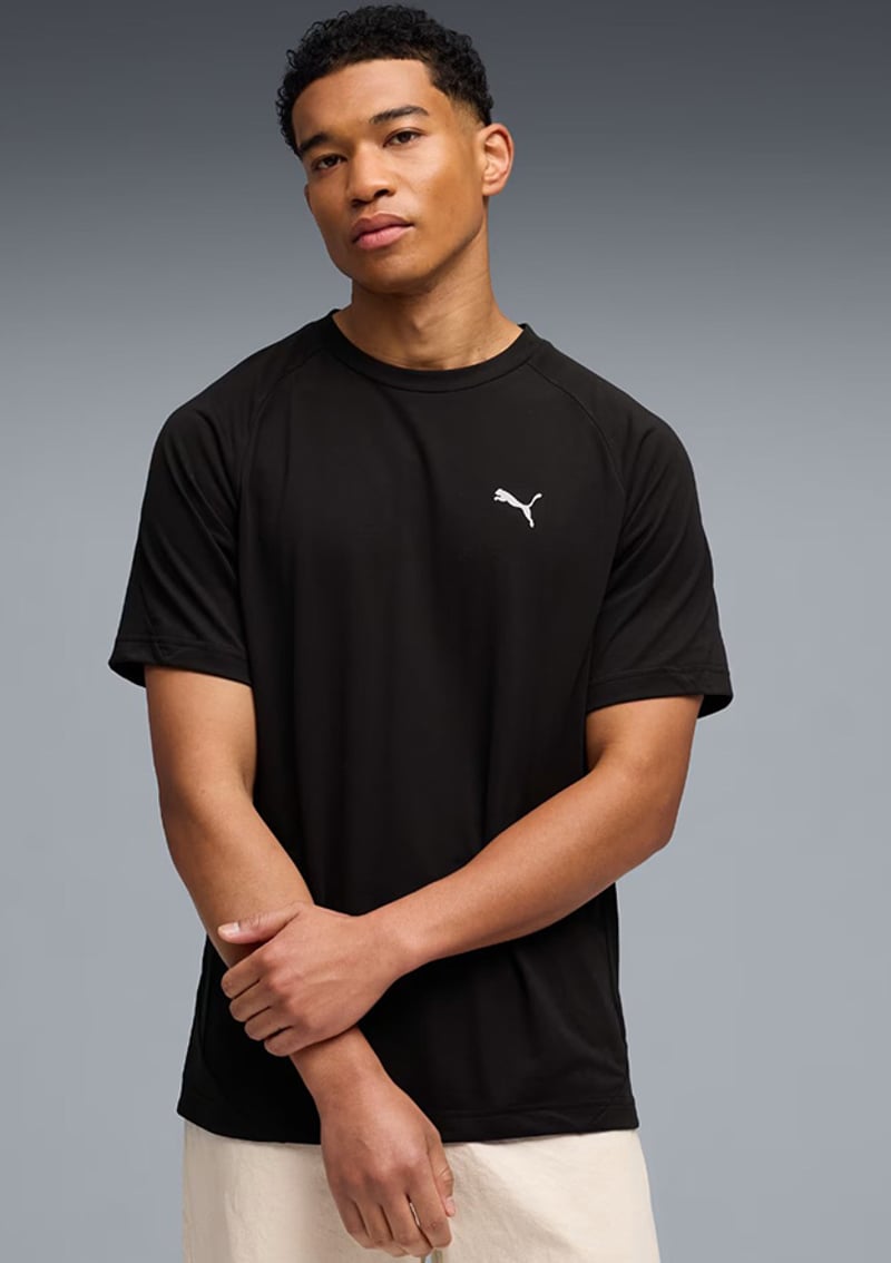 69218901 Erkek Siyah Baskılı T-shirt