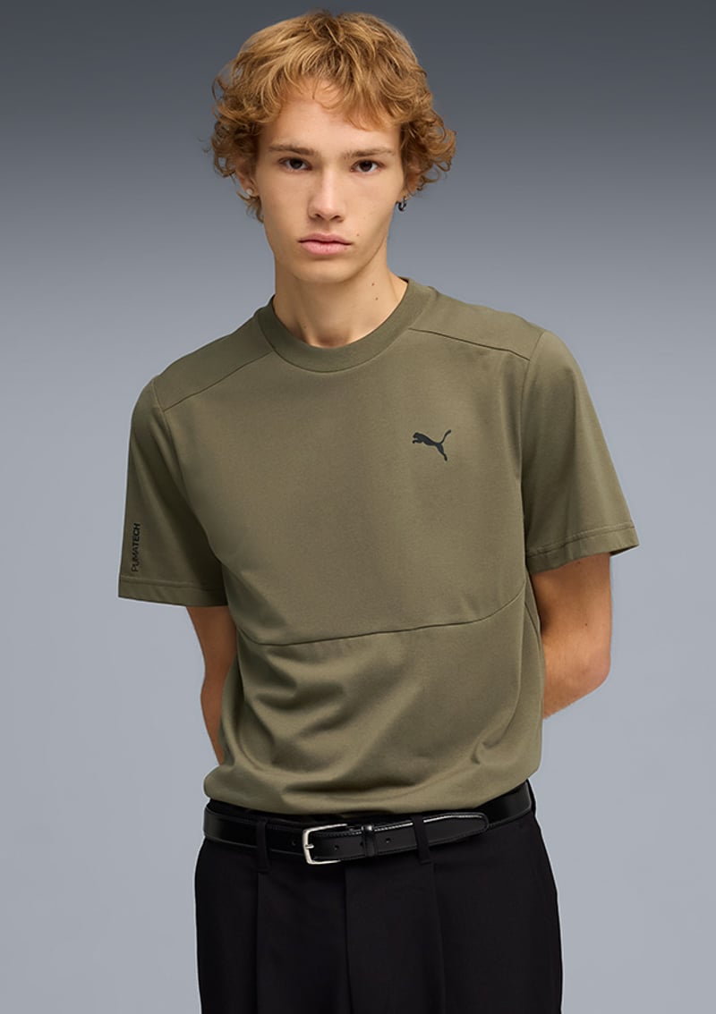 69218081 Erkek Yeşil Baskılı T-shirt