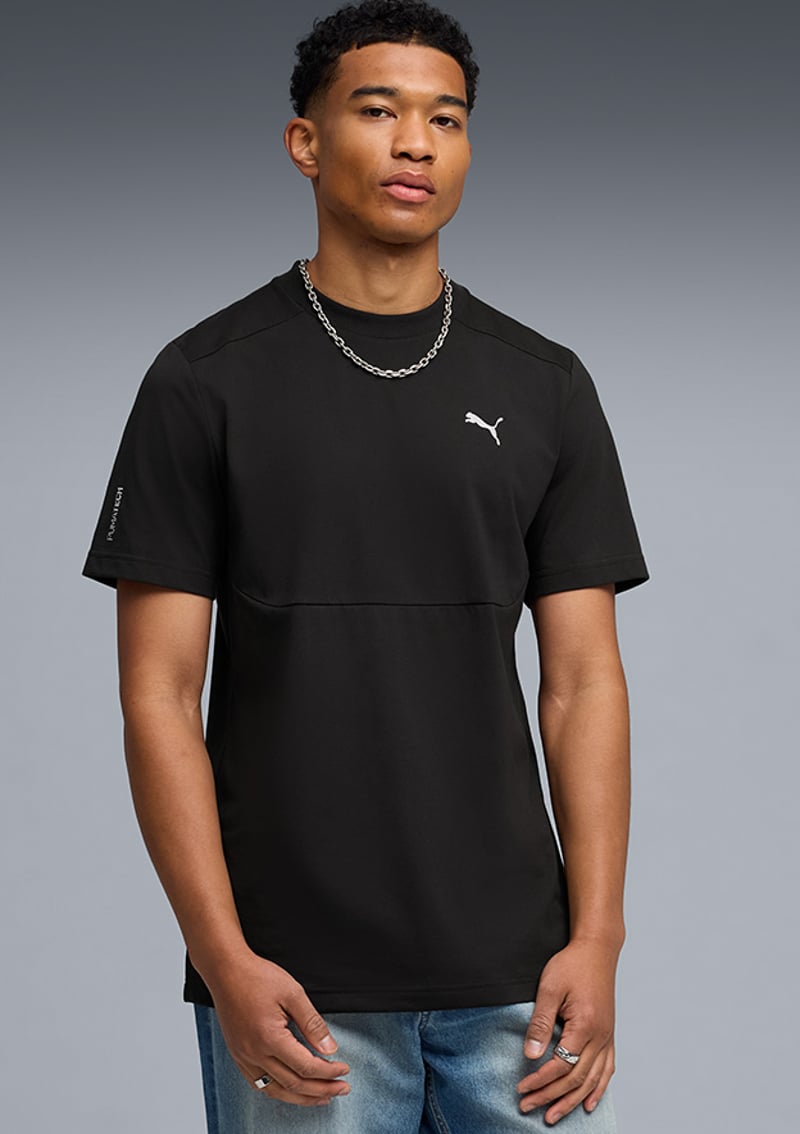 69218001 Erkek Siyah Baskılı T-shirt