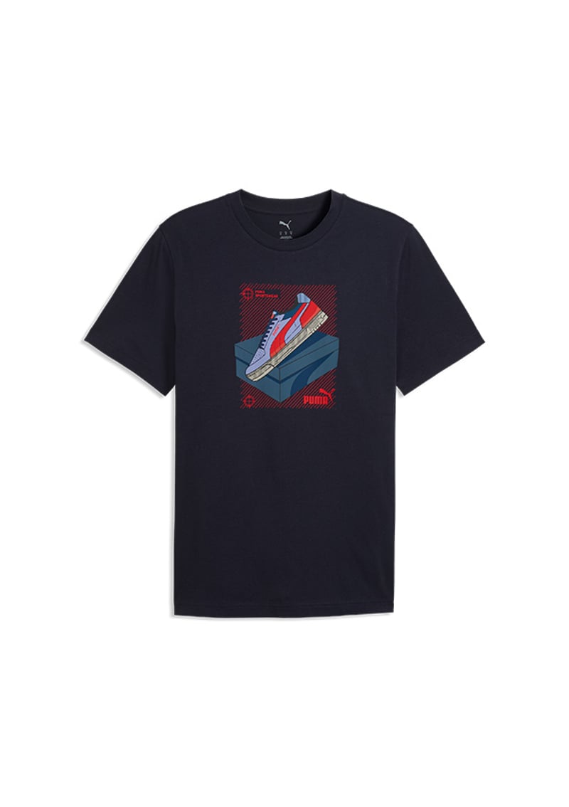69177716 Erkek Lacivert Baskılı T-shirt