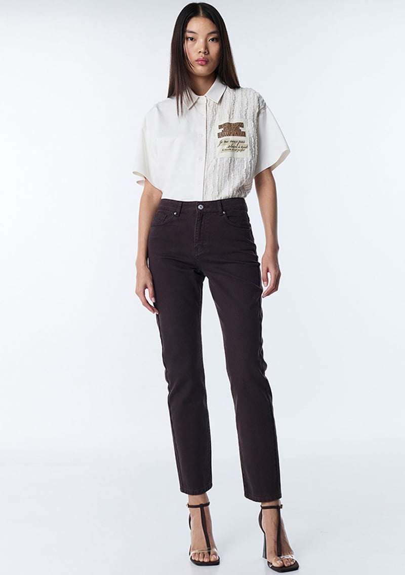 Ts1260018027 Kadın Kahverengi Jean Pantolon