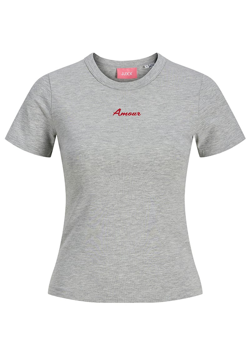 12290744 Kadın Gri Bisiklet Yaka T-shirt