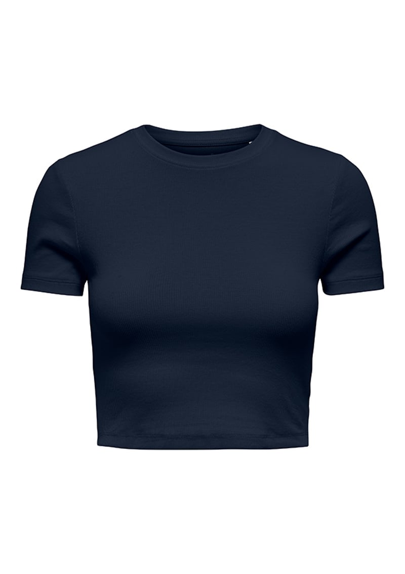 15311891 Kadın Siyah Bisiklet Yaka T-shirt