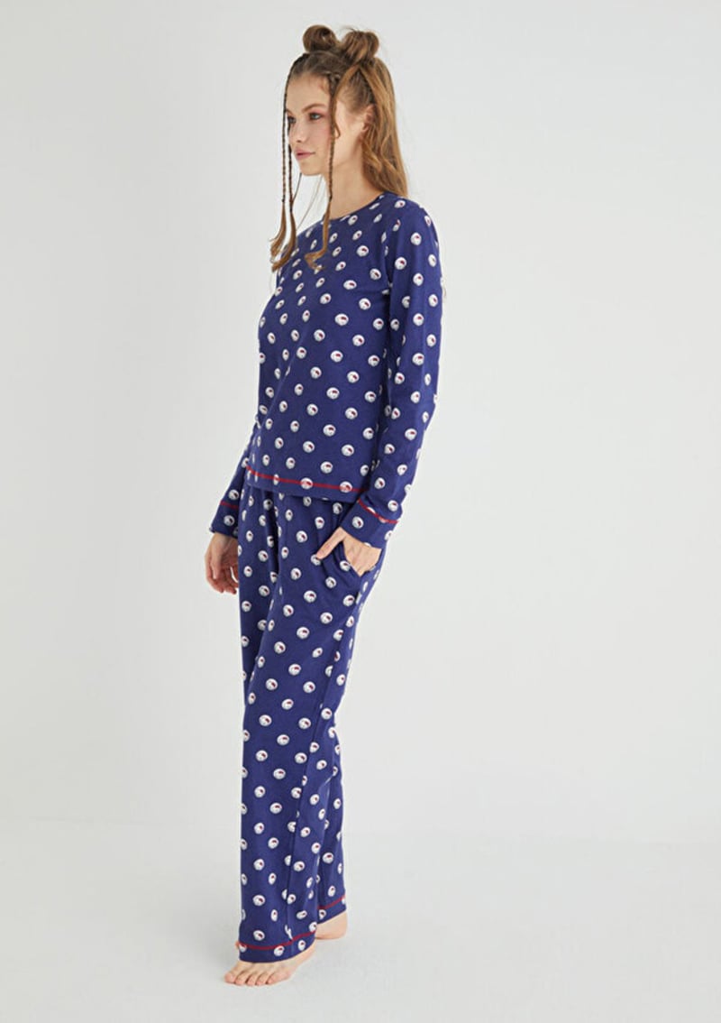 Roz-65 Kız Çocuk Lacivert Pijama
