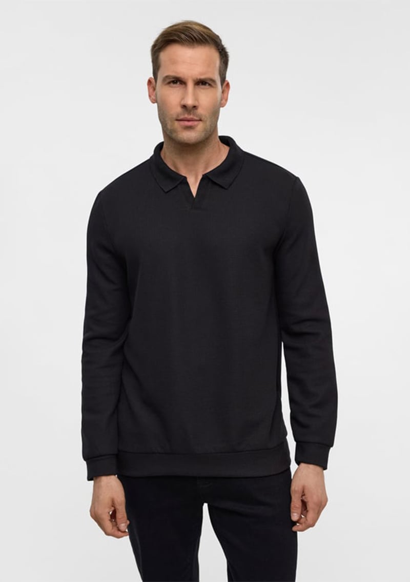 Sw2013700020 Erkek Siyah Sweatshirt