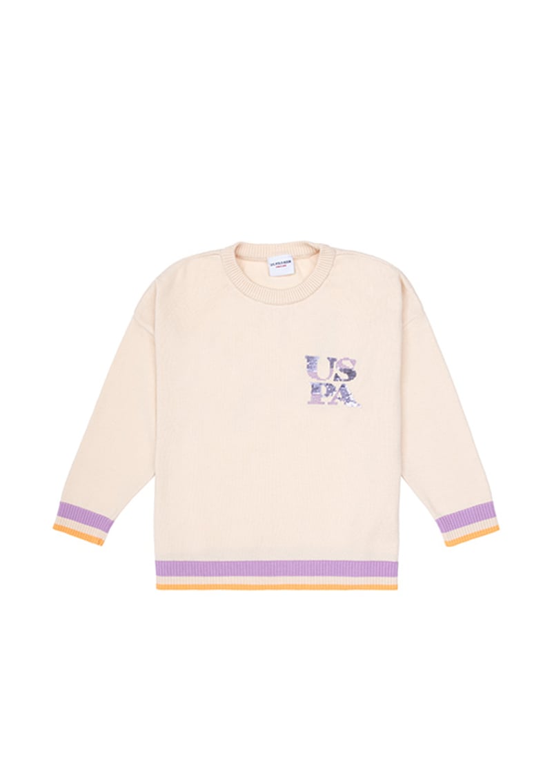 T117144077.Pu-8074 Kız Çocuk Beyaz Kazak