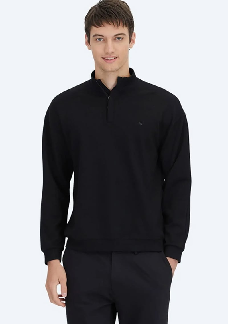 Swt-587 Erkek Siyah Sweatshirt