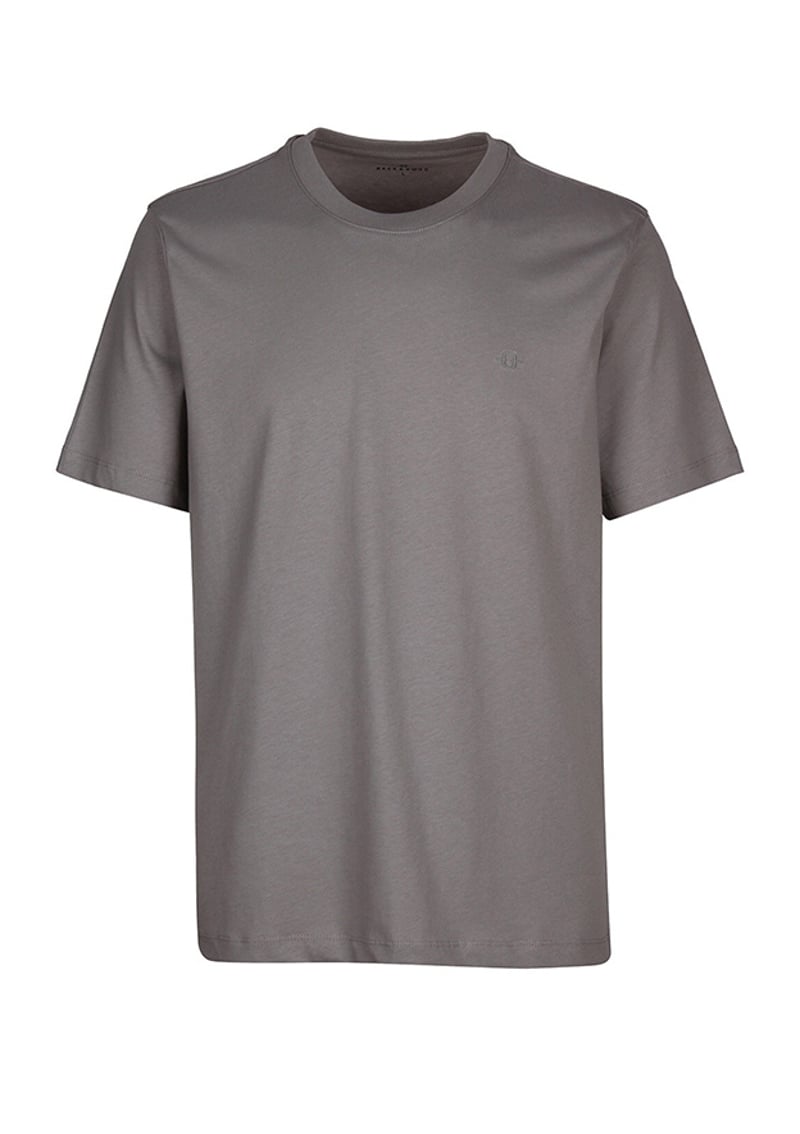B35T10004 Erkek Gri Bisiklet Yaka T-shirt
