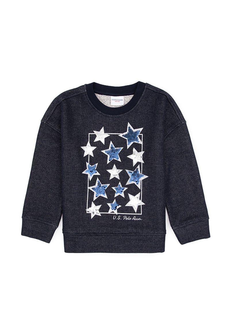 T117142321.Pu-7991 Kız Çocuk Lacivert Sweatshirt