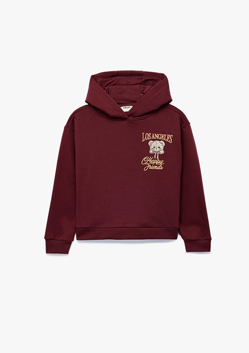 6Wkg10204Ak Kız Çocuk Bordo Sweatshirt