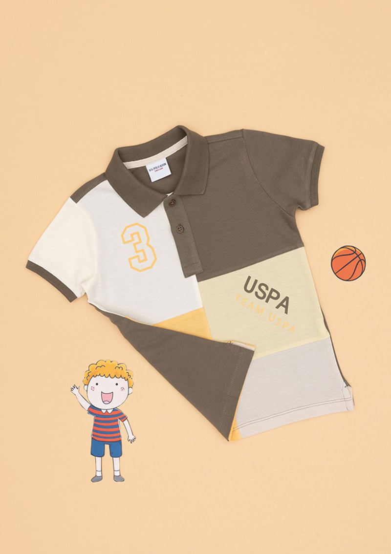 T117044336.2106521 Erkek Çocuk Bej Regular T-shirt